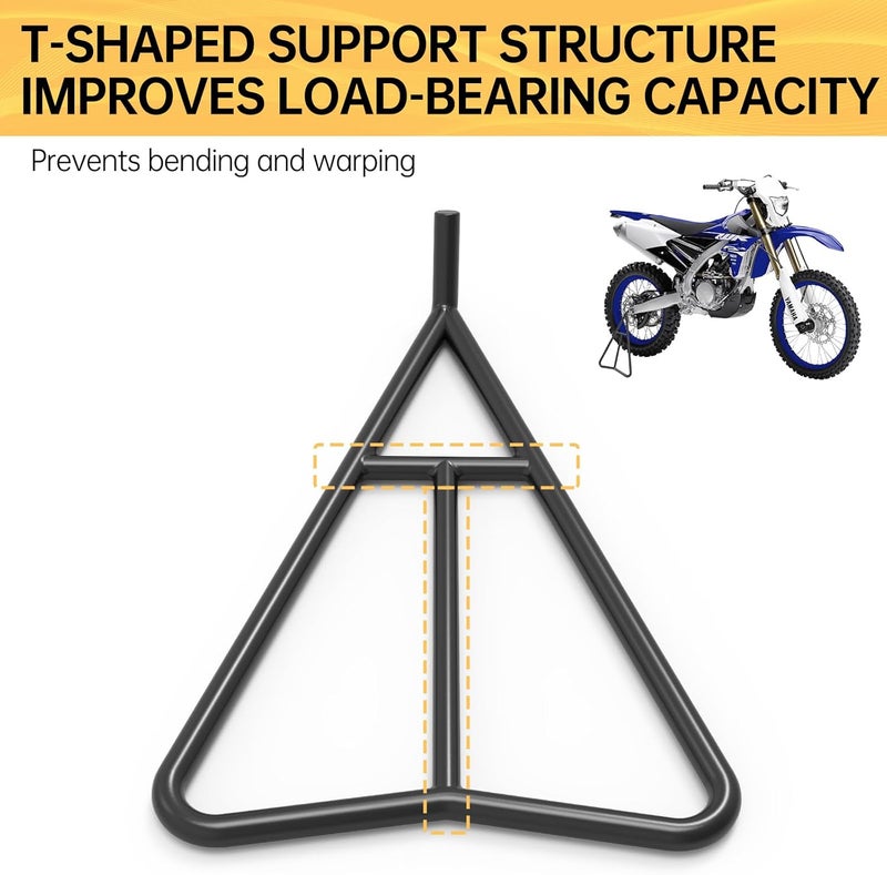 YanTuo Dirt Bike Triangle Stand, Motorcycle Rear Wheel Paddock Stand, T-shaped Central Support, Solid Steel Structure for 80-500cc Supermoto Motocross Enduro Pit Bike - Image 2
